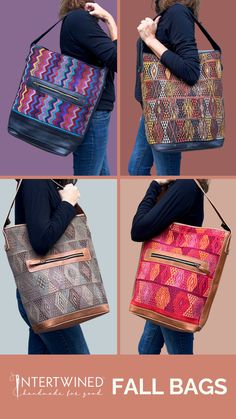 Perfect for your laptop or day-to-day essentials. Each bag is handmade and one-of-a-kind. Circle Purse, Handmade Leather Bags, Handmade Leather Bag, Fall Bags, Bucket Bags, Bag Collection, Leather Bags Handmade, Large Bag