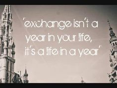 an old photo with the words exchange isn't a year in your life, it's after in a year