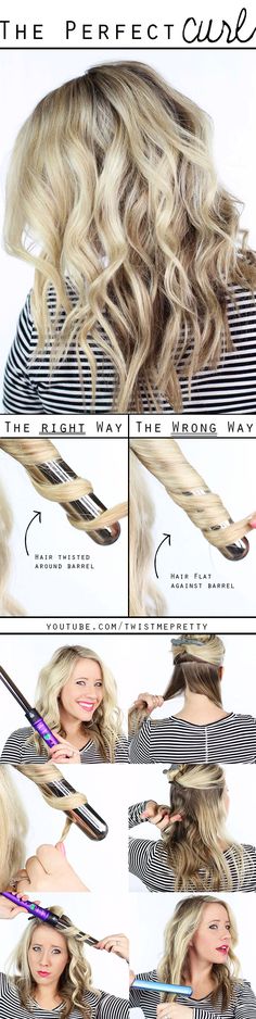 the perfect curl Easy Way To Curl Hair With Wand, Different Ways To Curl Your Hair With A Curling Wand, Curling Wand Hairstyles, How Do You Curl Your Hair With A Wand, How To Curl Thick Hair With A Wand, How To Get Loose Curls With A Wand, Tutorial Chignon, Wand Tutorial, Curling Wands