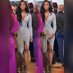 Porsha Williams, Sew In Hairstyles, Beautiful Black Women, Gray Dress, Passion For Fashion, Pretty Dresses, Party Outfit, Dress To Impress