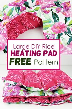 the large diy rice heating pad is free pattern