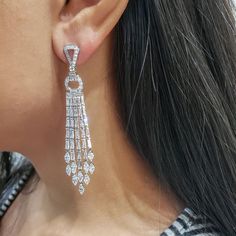 Fringe Chandelier, Sophisticated Look, Diamond Dangle Earrings, Beautiful Chandelier, Chandelier Earrings, The Whole, Diamond Earrings, Diamond Cuts, Dangle Earrings