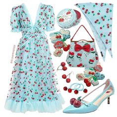 Turquoise Aesthetic, Fruit Fashion, Red Turquoise, Tutti Frutti, Themed Outfits, Polyvore Outfits, Outfit Idea, Style Ideas, Lookbook