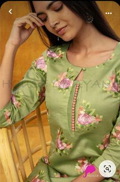 Simple Kurti Gala Design, Floral Chudidar Designs, Silk Kurtis Design, Potli Designs Kurti, Neck New Designs For Kurtis, Nack Design For Kurti Pattern, Neck Designs For Silk Suits, Simple Kurti Neck Designs Cotton, Floral Kurti Designs Latest Cotton