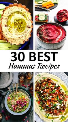 the top 20 best hummus recipes for dinner, desserts and appetizers