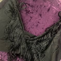 This Is A Brand New With Packaging Black Fringe Crop Top. Should Have Ordered A Large. Slightly Big Around The Waist. I’m A Size 38d Cup. It’s Ribbed And Stretchy. A Strapless Bra Could Be Worn Nicely And Discreetly Underneath For More Support. Brown Fringed Tops For Festival, Fitted Sleeveless Crop Top With Fringe, Bohemian Black Tops With Fringe, Black Feather Crop Top, Sleeveless Black Top With Fringe, Fringe Crop Top, Shein Tops, Black Fringe, Tops Black