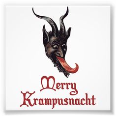 the logo for merry krampsnacch with an image of a goat's head