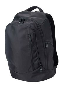 a black backpack on a white background