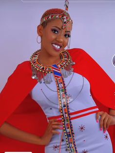 Do you intend to be creative in your dressing code and to be unique and at the same time standout as fashionable? Then look no more, We African 1 Stores brings to you the most colorful necklace to supplement your style and fashion.  Maasai wedding necklace comes with it's Maasai wedding Head band and a hand bangle. Can be won on almost all occasions which includes Beach travels, Outdoor walks and adventures, Party and ceremonies.   This necklace goes well with a maasai shukas which is sold diffe Maasai Dress Designs For Ladies, Masai Dress Designs, Elegant White Necklaces For Traditional Ceremonies, Elegant White Necklace For Traditional Ceremonies, Bohemian Wedding Headband Jewelry, Elegant Silver Necklace For Traditional Ceremonies, Maasai Dress Designs, Maasai Dress, Native Outfits