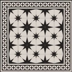 a black and white pattern with stars on it