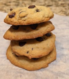 three cookies stacked on top of each other