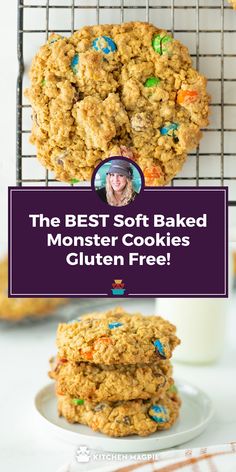 the best soft baked monster cookies are gluten free and they're super easy to make