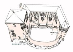 an architectural drawing of a house