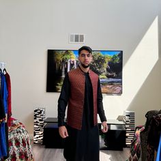 Traditional Afghan Men's Waistcoat. Perfect for a wedding or party event. Fits M to L. Specific Measurements are available upon request. Waistcoat Men Wedding Pakistani, Afghan Vest, Afghan Vest Men, Afghan Wedding Traditions, Mehndi Waistcoat Men, Wedding Vest, Mens Waistcoat, Mens Vests, Perfect Gift For Him