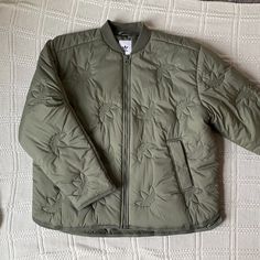 Lightly Quilted For Warmth Without The Bulk. Brand New With Tags! Casual Maternity Outfits, Casual Maternity, Green Jacket, Adidas Women, Maternity Clothes, Puffer, Jackets For Women, Jackets & Coats, Adidas