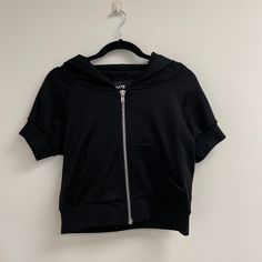 Short Sleeve Zip Up Hood Has Y3 Logo *Draw String Is Missing But Perfect Condition Otherwise Byb 1.7 Y3 Yohji Yamamoto, Adidas Y3, Yohji Yamamoto, Black Adidas, Black Hoodie, Adidas Women, Zip Ups, Sweaters For Women, Adidas