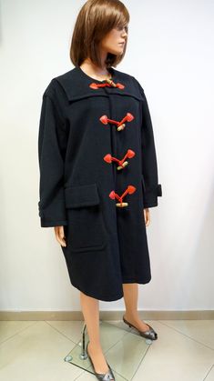 I'm happy you're here PANDORA FASHION shop I offer vintage MOSCHINO CHEAP & CHIC jacket 100% authentic 100% wool Made in Italy funny thimble bvuttons size on tag I42 USA8 F38 GB10 D38. In my opinion larger used in very good condition full length 99 cm/38.98 inch width armpit to armpit 72 cm/29.35 inch length sleeves 54 cm/ 21.26 inch length sleeves from armpit 40 cm/ 15.75 inch If you have any question write to me I GUARANTEE AUTHENTICITY Add my store to favorites. You will be informed about Vintage Long Wool Coat With Pockets, Vintage Winter Pea Coat With Pockets, Vintage Black Pea Coat For Winter, Vintage Long Sleeve Peacoat For Winter, Vintage Winter Peacoat, Vintage Hooded Wool Outerwear, Vintage Wool Hooded Outerwear, Vintage Pea Coat With Buttons For Fall, Retro Pea Coat With Button Closure For Winter