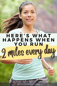 Image of a woman running 2 miles a day Running Breathing, Beginner Runner, Running For Beginners, How To Start Running, Workout Routine, Running