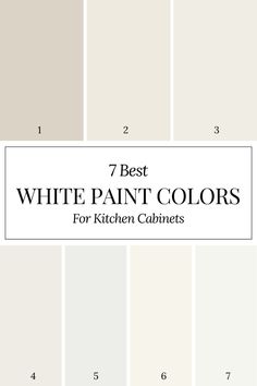 the best white paint colors for kitchen cabinets and walls in one color, with text overlay