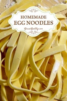 homemade egg noodles are ready to be eaten