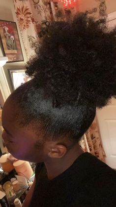 Natural Ponytails For Black Hair Puff, Natural Puff Hairstyles, Puff Ponytail Hairstyles, Natural Hair Puff, Puff Ponytail, Pressed Natural Hair, 2025 Goals, Silk Press Natural Hair, Natural Hair Bun Styles