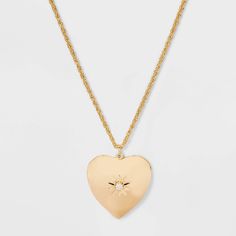 Heart locket pendant necklace from Wild Fable™ for romantic dates, Valentine's day and other occasions. Pendant comes adorned with a stone. Lobster claw clasp closure and an extender chain offer a secure fit around the neck. If you're not satisfied with any Target Owned Brand item, return it within one year with a receipt for an exchange or a refund. Wild Fable™: A look for every story. Valentine's Day Pendant Locket Necklace With Adjustable Chain, Valentine's Day Medallion Locket Jewelry, Mother's Day Heart Pendant Locket Necklace With Adjustable Chain, Mother's Day Heart Pendant Locket With Adjustable Chain, Adjustable Heart Pendant Locket Necklace, Adjustable Heart-shaped Locket Jewelry, Adjustable Heart-shaped Locket, Adjustable Locket Necklace For Valentine's Day, Valentine's Day Adjustable Locket Necklace