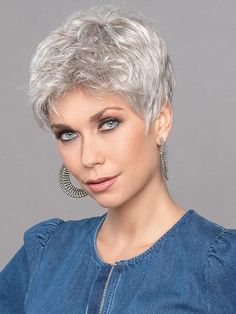 Powerful and absolutely perfect! Tab by Ellen Wille Wigs is a precision cut, short wig with bold short layers.  The possibilities are endless: you can wear it slicked, swooped, or spiked with a bit of product.  Tab synthetic wig is part of the Ellen Wille Perucci Collection - the NEXT GENERATION WIGS! Also available in gray colors, beautiful shades of grey.  Watch Ellen Wille Tab video and read customer wig reviews below! TOP 5 Customer Favorite TabColors: Salt/Pepper Rooted, Sand-Rooted, Sandy- Pixie Haircut Styling, Very Short Pixie Haircut, Very Short Pixie, Corte Shaggy, Light Strawberry Blonde, Short Lace Front Wigs, Blonde Roots, Monofilament Wigs, Sandy Blonde