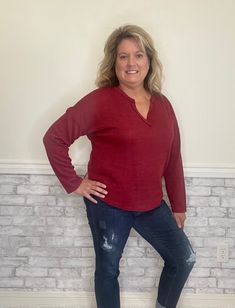 Pair your fave jeans with this fabulous long sleeve knit top! Featuring drop shoulder sleeves and reverse detailing, it’s super soft and cozy. Get ready for it to be your new go-to! This has been one of our BEST SELLERS each year and we SELL OUT FAST! This year, we are bringing you 4 fabulous colors of it...so be sure to check out the other listings. Made of 65% polyester, 31% rayon, and 4% spandex. Fits true to size. Trendy Long Sleeve Top With Cozy Fit, Oversized Trendy Long Sleeve Top For Fall, Cozy Long Sleeve Top For Fall, Casual Soft Knit Long Sleeve Top For Fall, Chic Long Sleeve Cozy Fit Tops, Chic Cozy Fit Long Sleeve Tops, Soft Knit Long Sleeve Top For Fall Layering, Trendy Cozy Fit Textured Knit Top, Trendy Long Sleeve Top For Fall Loungewear