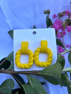 yellow geometric resin dangle Trendy Yellow Plastic Earrings, Chic Yellow Earrings For Gift, Yellow Resin Dangle Jewelry, Handmade Geometric Yellow Jewelry, Geometric Yellow Jewelry For Gifts, Labour Day, Jewelry Earrings Dangle, Beauty Book, Dangle Drop Earrings