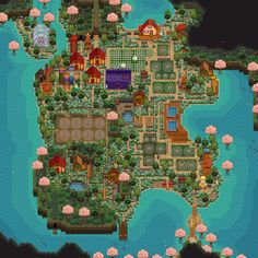 the legend of zelda's town map is shown in this screenshote