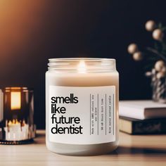 Please make sure the shipping address is correct. You have 2 hours after order is placed to change the address. If it is past this time frame we cannot change it. Thank you! Welcome to our "Smells Like Future Dentist" Candle, a delightful tribute to the hard work, dedication, and bright future of aspiring dentists everywhere! Crafted with care and a touch of dental flair, this candle is more than just a fragrance - it's a celebration of the journey towards becoming the best dentist ever. Light u Senior Basket, Dentist Graduation, Dentist Gifts, Future Dentist, Dental School, Dental Student, Gifts For Dentist, Best Dentist, Healthy Smile