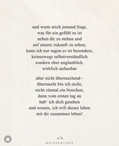 a poem written in german on white paper