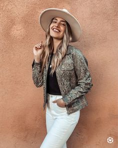 Fall style under $50 Snakeskin Jacket, Fall Style, Snake Skin, Panama Hat, Mid Rise, Autumn Fashion