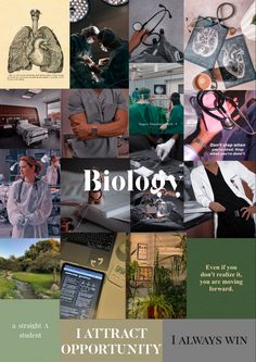 a collage of images with the words biology