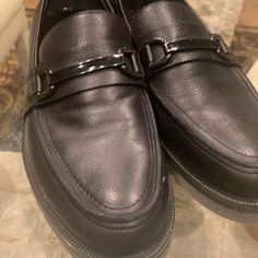 Aquatalia By Marvin K Chunky Waterproof Horsebit Leather Black Loafers New Without Tags Sz 9 Elegant Black Loafers For Fall, Black Leather Loafers, Black Loafers, Leather Loafers, Flat Shoes Women, Loafer Flats, Loafers, Women Shoes, Tags