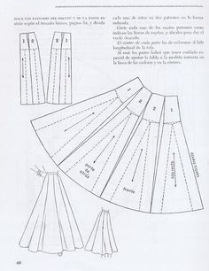 an image of a paper pattern for a skirt