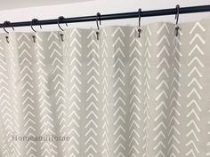 a curtain with an arrow pattern on it