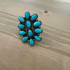 Handmade Size 5 Turquoise Ring. Size 5. Substantial. Beautiful And One Of A Kind. Never Worn. Southwestern Turquoise Ring With Natural Stones, Vintage Turquoise Ring With Natural Stones, Cell Phone Holster, Phone Holster, Turquoise Stones, Walker Boots, Fit N Flare Dress, Rain And Snow Boots, Turquoise Stone