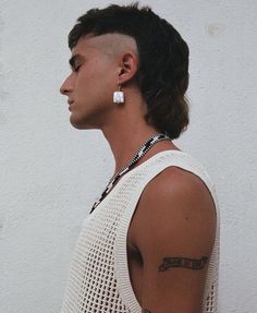 Slicked Back Mullet, Mullet Front View, Mens Short Mullet, Mullet Straight Hair Men, Straight Hair Mullet Men, Mens Mullet Hairstyle, Mulet Hair Men, Mens Mullet Hairstyle Modern