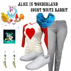 alice in wonderland court white rabbit outfit