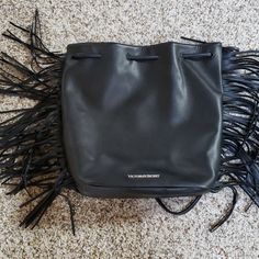 Reposhing This Item. I Purchased From @Joanbscott. Loved It. New Victorias Secret Fringed Backpack. Never Used! Size 14x14x6. Vs Pink Backpack, String Backpack, Victoria Secret Backpack, Victoria Secret Bag, Velvet Backpack, Black And White Bags, Studded Backpack, Mini Backpack Purse, Vegan Leather Backpack