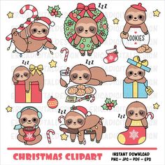 christmas clipart with slots and presents