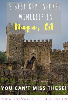 a castle with the words 5 best kept secret wines in napa, ca you can't miss these