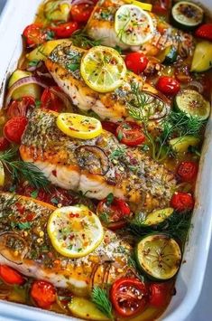 Notorious Foodie | Mediterranean Baked Fish Recipe 😋😋 | Facebook