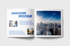 Free Open Square Magazine Mockup 1