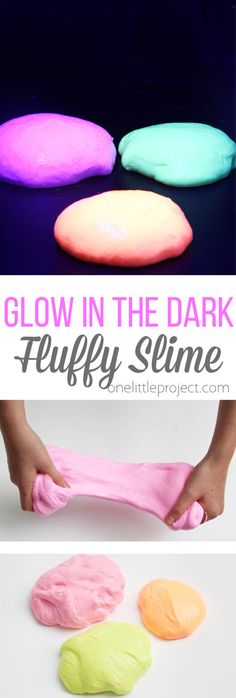 glow in the dark play dough recipe for kids and adults to make with their hands