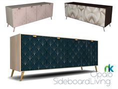 the sideboard is designed to look like art deco