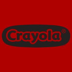 the crayola logo on a red background