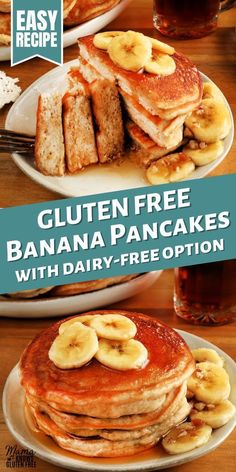 gluten - free banana pancakes with dairy - free option are the perfect breakfast