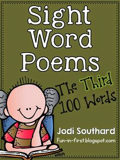 the third 100 words sight word poem is shown with an image of a child reading a book